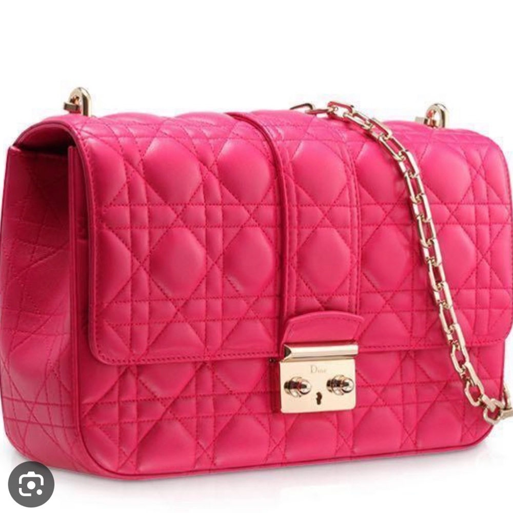 Dior Red Cannage Leather New Lock Flap Bag